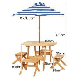 Masa pentru copii picnic Costway NP11822NA (Natural) Thumb