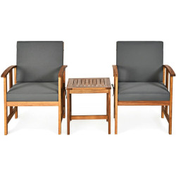 Комплект садовой мебели Costway HW63885GR (Grey/Natural) Thumb