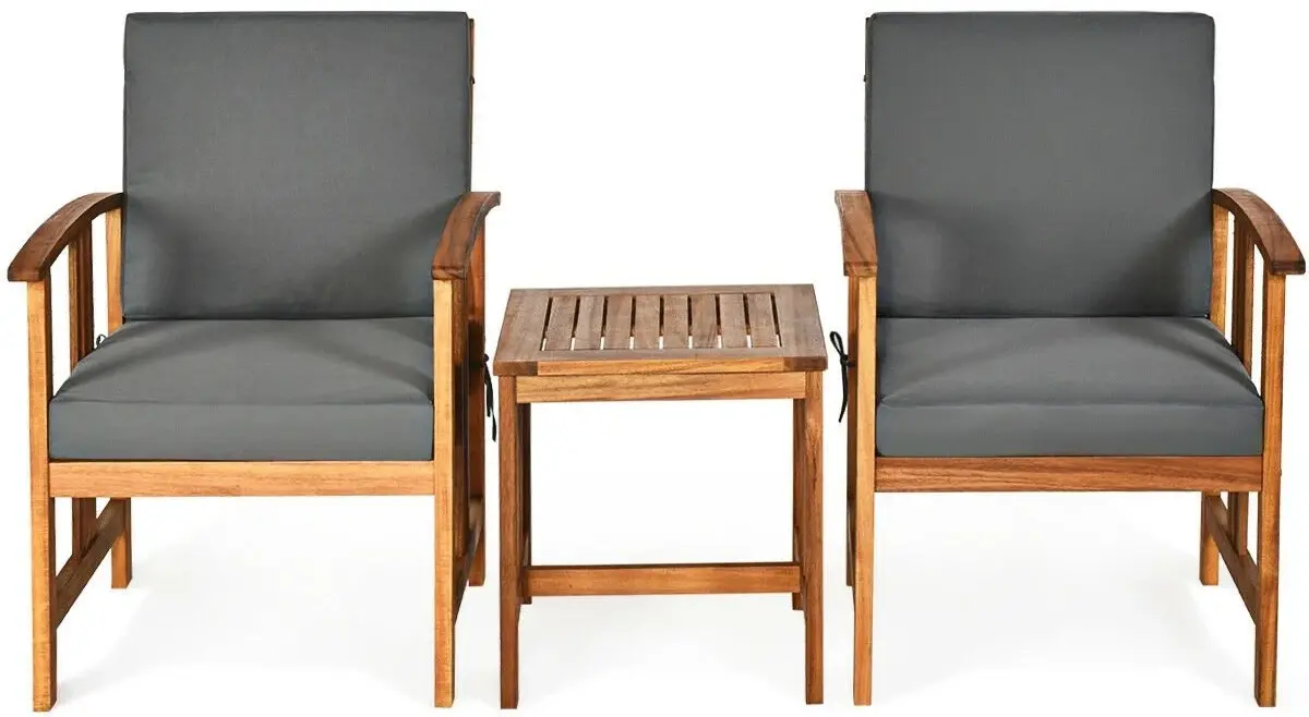 Комплект садовой мебели Costway HW63885GR (Grey/Natural) - 2