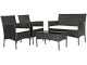 Set mobilier de gradina Costway HW65357WH (Black/White)