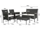 Set mobilier de gradina Costway HW65357WH (Black/White)