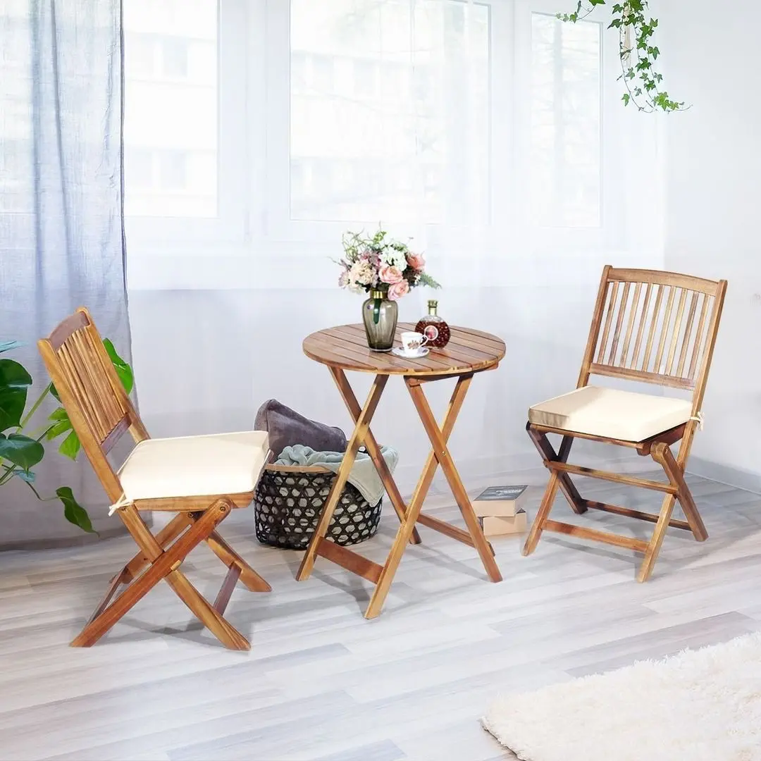 Set mobilier de gradina Costway HW65875CR (Natural/Cream)