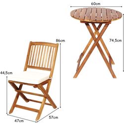 Set mobilier de gradina Costway HW65875CR (Natural/Cream) Thumb