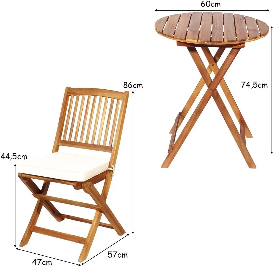 Set mobilier de gradina Costway HW65875CR (Natural/Cream)