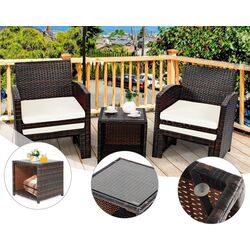 Комплект садовой мебели Costway HW67847WH (Brown/White) Thumb