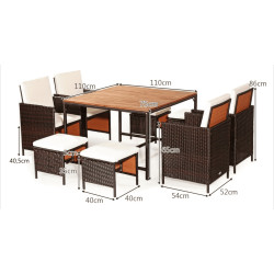 Set mobilier de gradina Costway HW70674WH (Beige/Brown) Thumb
