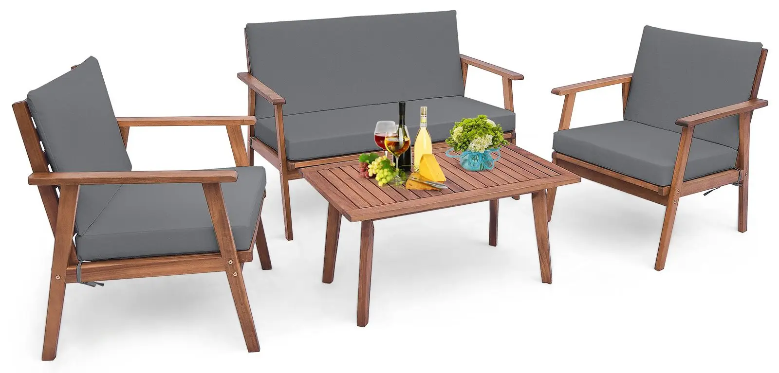 Комплект садовой мебели Costway HW71513GR (Grey) - 2