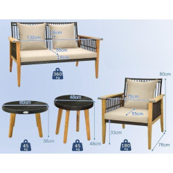 Set mobilier de gradina Costway HW71619BN (Brown) Thumb