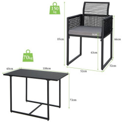 Set mobilier de gradina Costway HW71655GR (Grey) Thumb