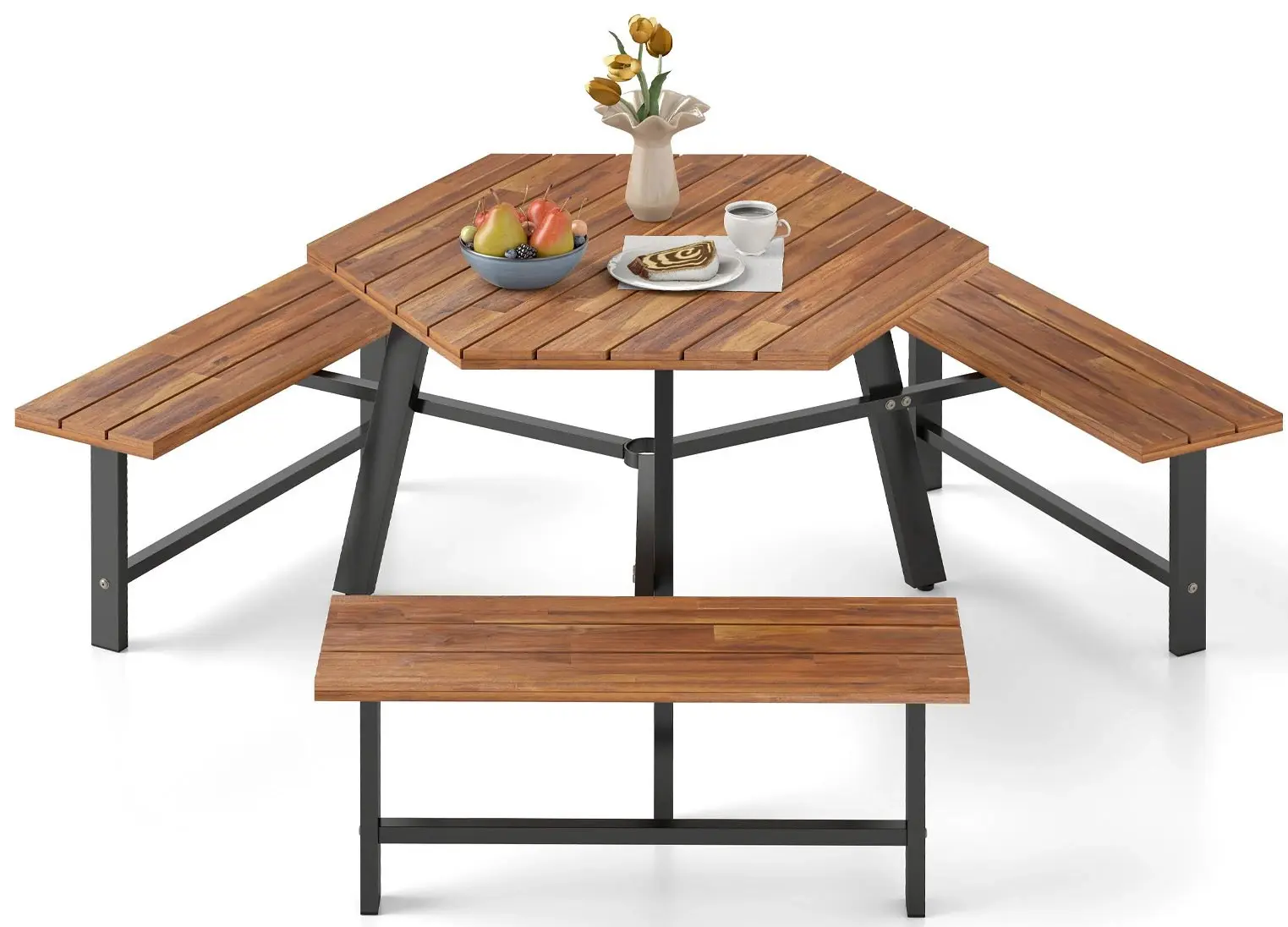 Комплект садовой мебели Costway HW74054 (Brown/Black) - 2