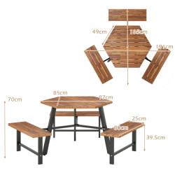 Комплект садовой мебели Costway HW74054 (Brown/Black) Thumb