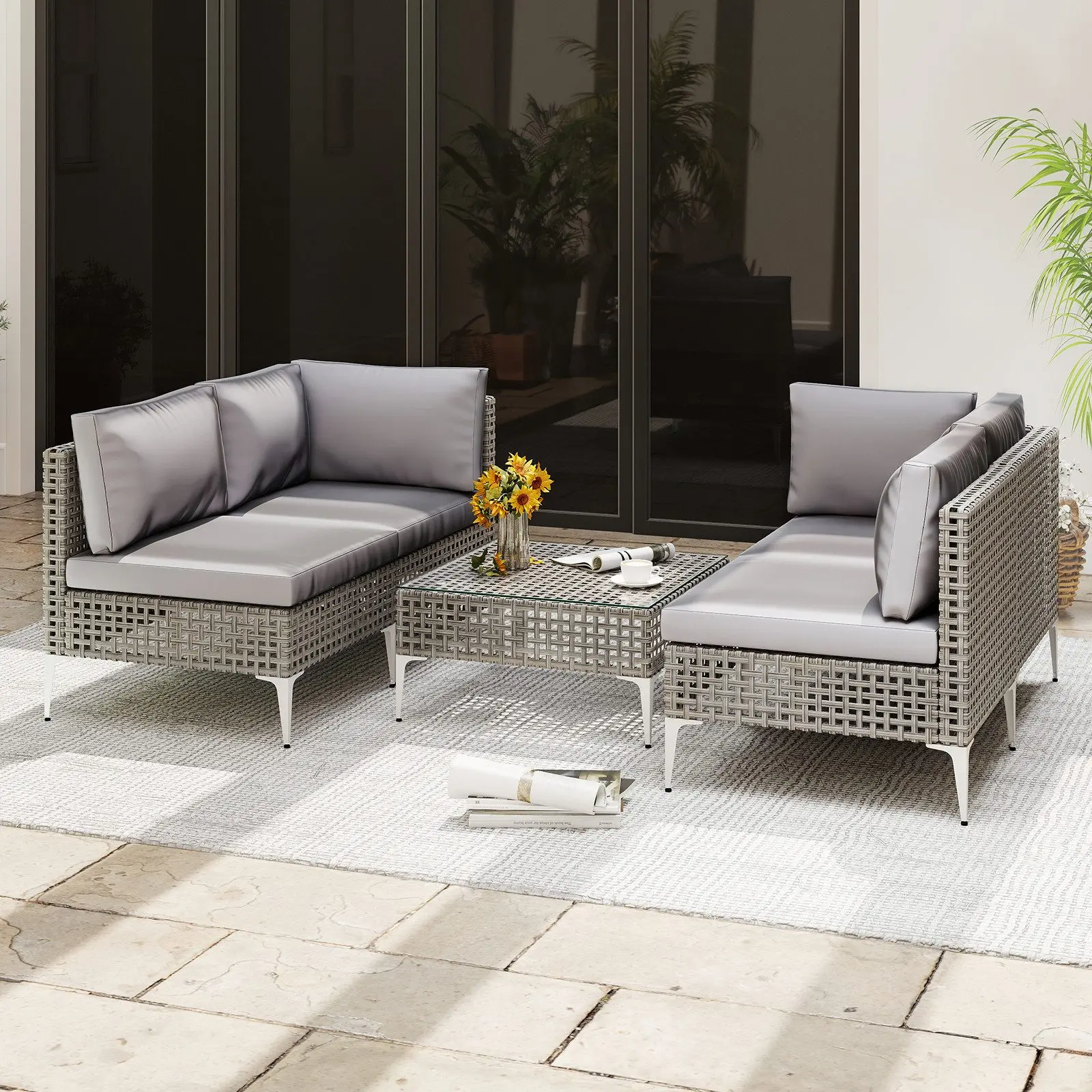 Комплект садовой мебели Costway HW74068GR (Grey) - 3