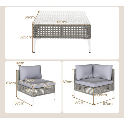 Комплект садовой мебели Costway HW74068GR (Grey) Thumb