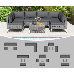 Комплект садовой мебели Costway HW74069GR (Grey) Thumb