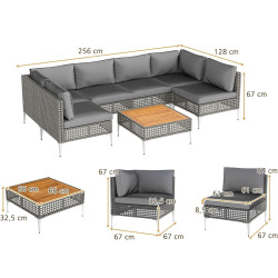 Комплект садовой мебели Costway HW74070GR (Grey) Thumb