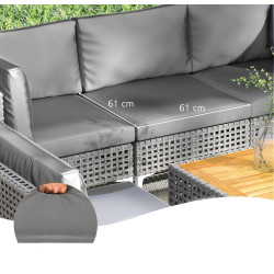 Комплект садовой мебели Costway HW74070GR (Grey) Thumb