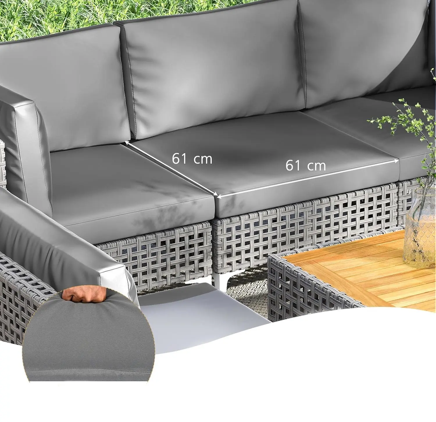 Комплект садовой мебели Costway HW74070GR (Grey) - 4