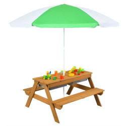 Set mobilier de gradină Costway HY10008GW (Natural/Green) Thumb