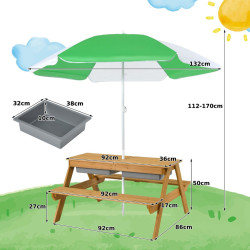 Set mobilier de gradină Costway HY10008GW (Natural/Green) Thumb