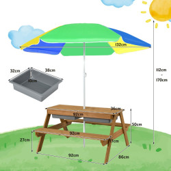Set mobilier de gradină Costway HY10008YB (Natural/Yellow/Blue) Thumb