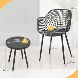 Комплект садовой мебели Costway JV11359DK (Black) Thumb