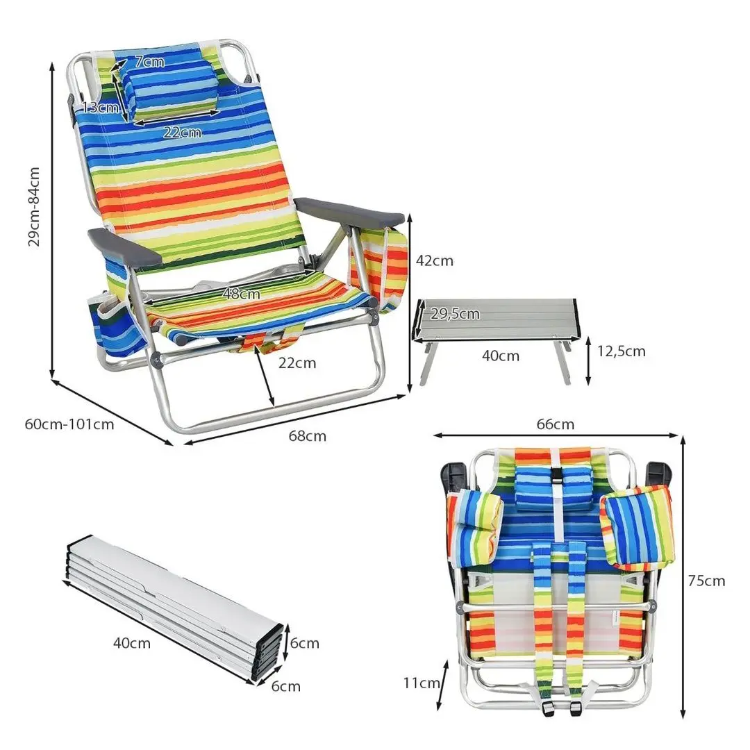 Set mobilier de gradina Costway NP10020YE (Blue/Yellow) - 4