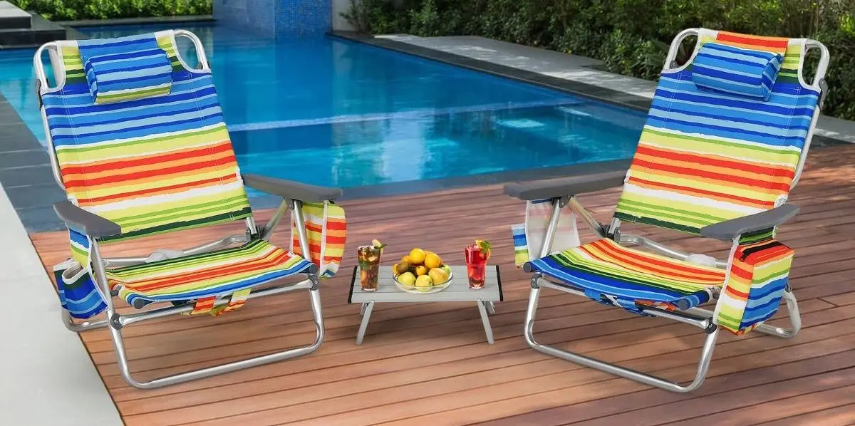 Set mobilier de gradina Costway NP10020YE (Blue/Yellow)