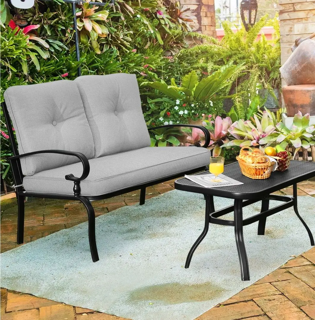 Set mobilier de gradina Costway NP10179GR (Black/Grey)