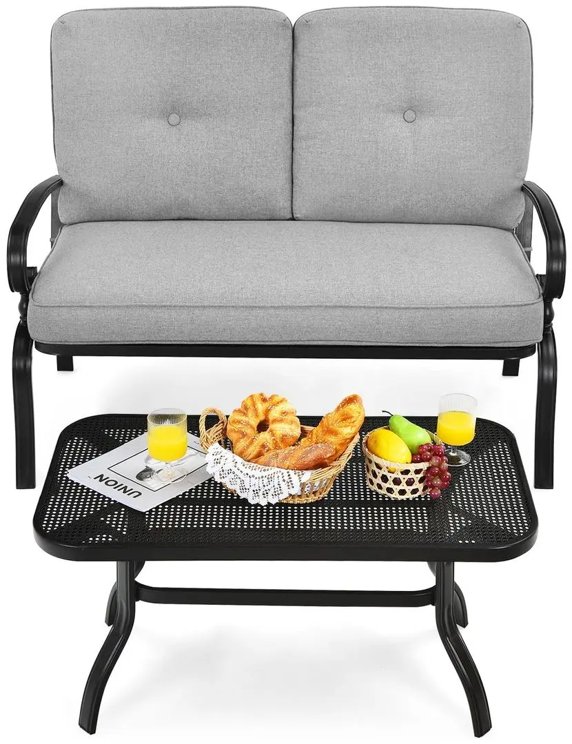 Set mobilier de gradina Costway NP10179GR (Black/Grey)