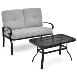 Set mobilier de gradina Costway NP10179GR (Black/Grey) Thumb