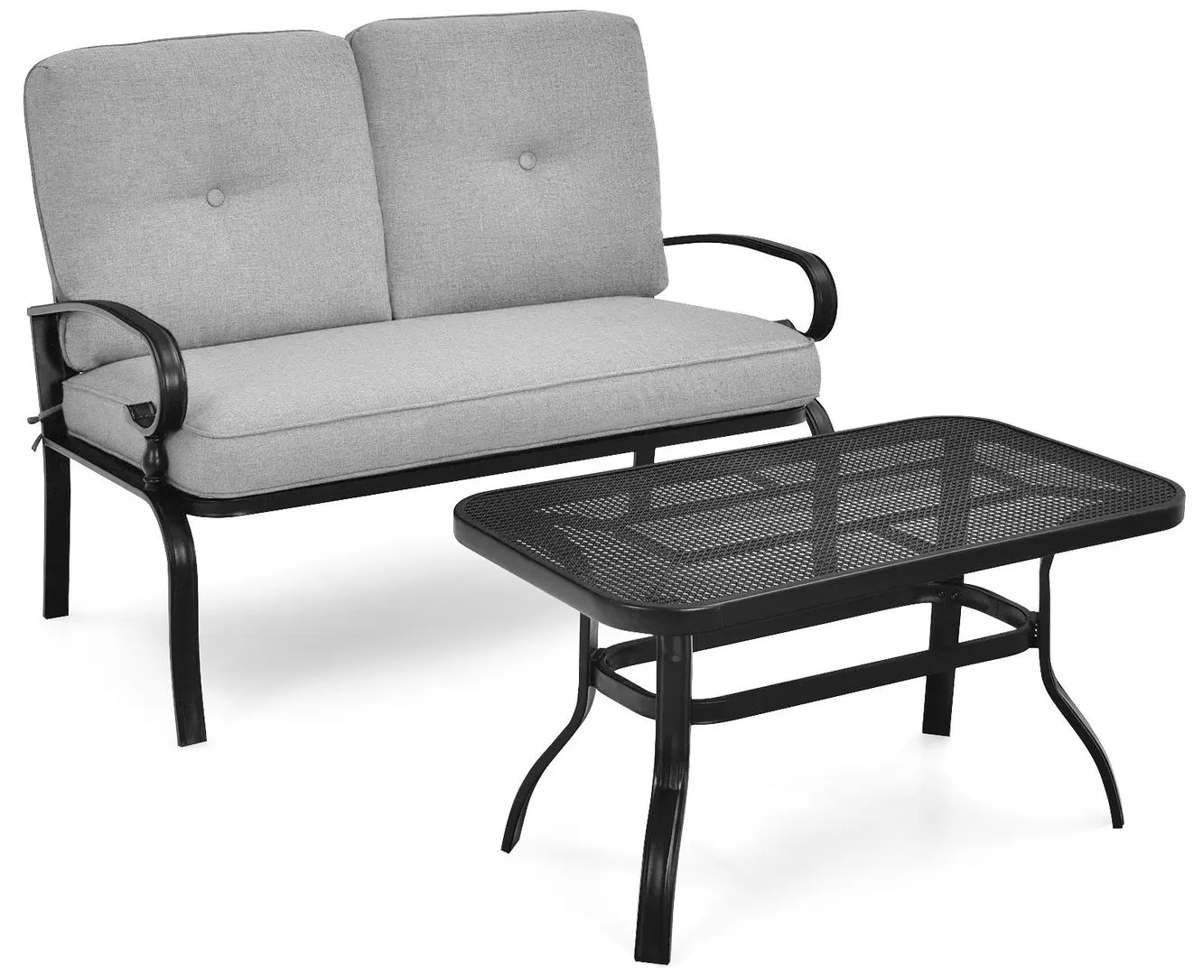 Set mobilier de gradina Costway NP10179GR (Black/Grey)
