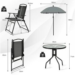 Set mobilier de gradina Costway NP10472DK (Black) Thumb