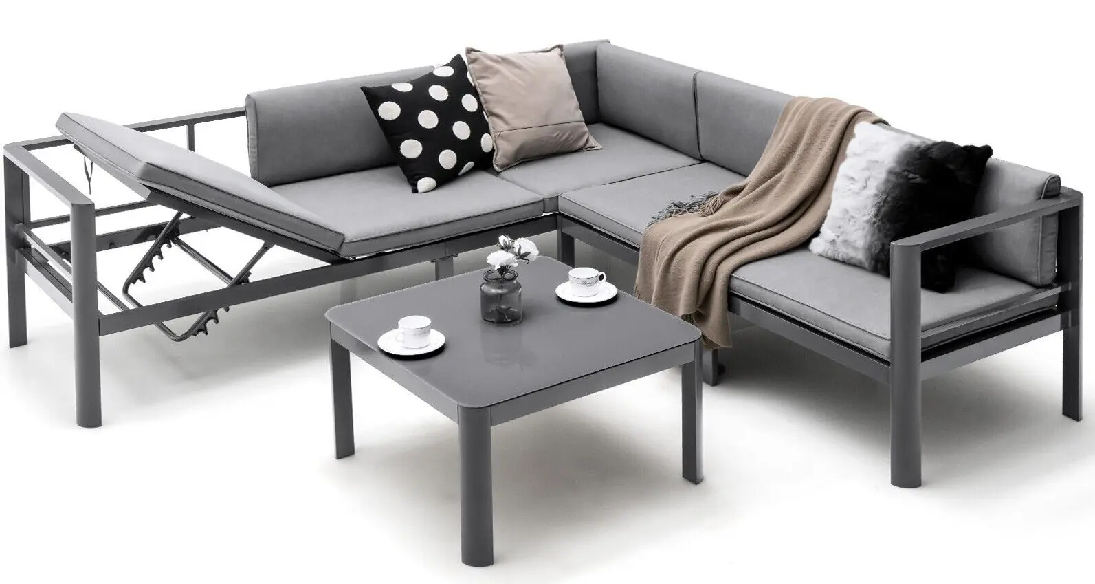 Set mobilier de gradina Costway NP10603GR (Grey)