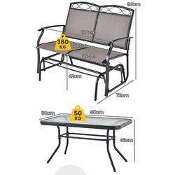 Set mobilier de gradina Costway NP10952BN-1 (Brown/Black) Thumb