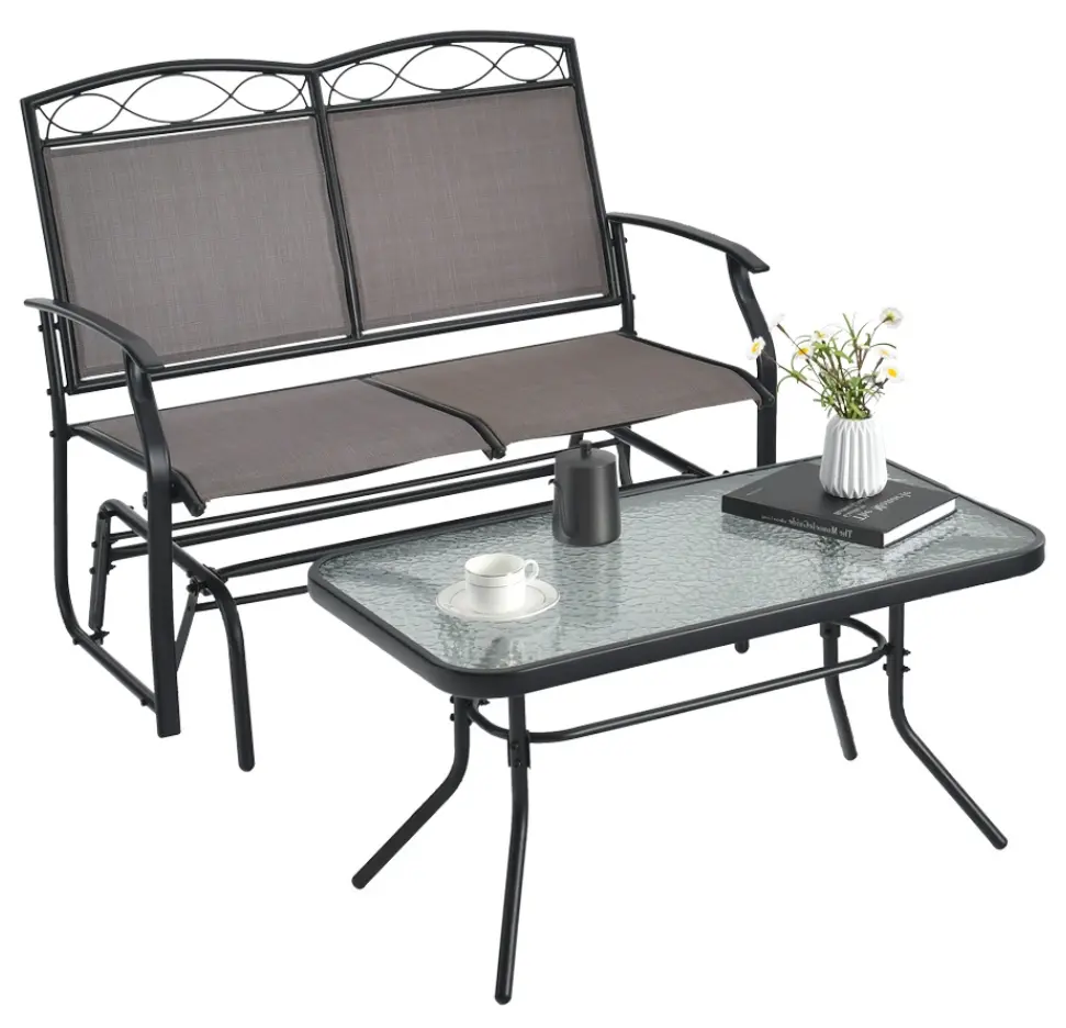 Set mobilier de gradina Costway NP10952BN-1 (Brown/Black)