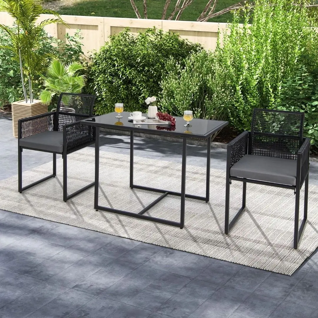 Set mobilier de gradina Costway NP11050DK (Black/Grey) - 2