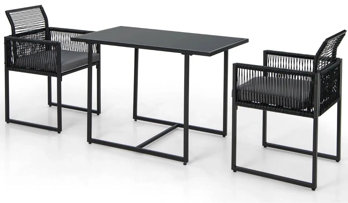 Set mobilier de gradina Costway NP11050DK (Black/Grey) - 3