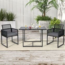 Set mobilier de gradina Costway NP11050DK (Black/Grey)