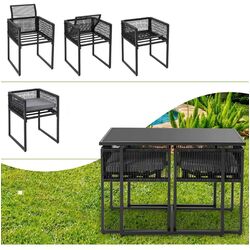 Set mobilier de gradina Costway NP11050DK (Black/Grey) Thumb