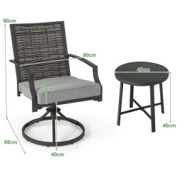 Set mobilier de gradina Costway NP11212 (Black) Thumb