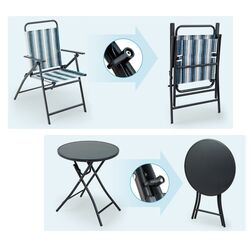 Комплект садовой мебели Costway NP11215 (Black/Blue) Thumb