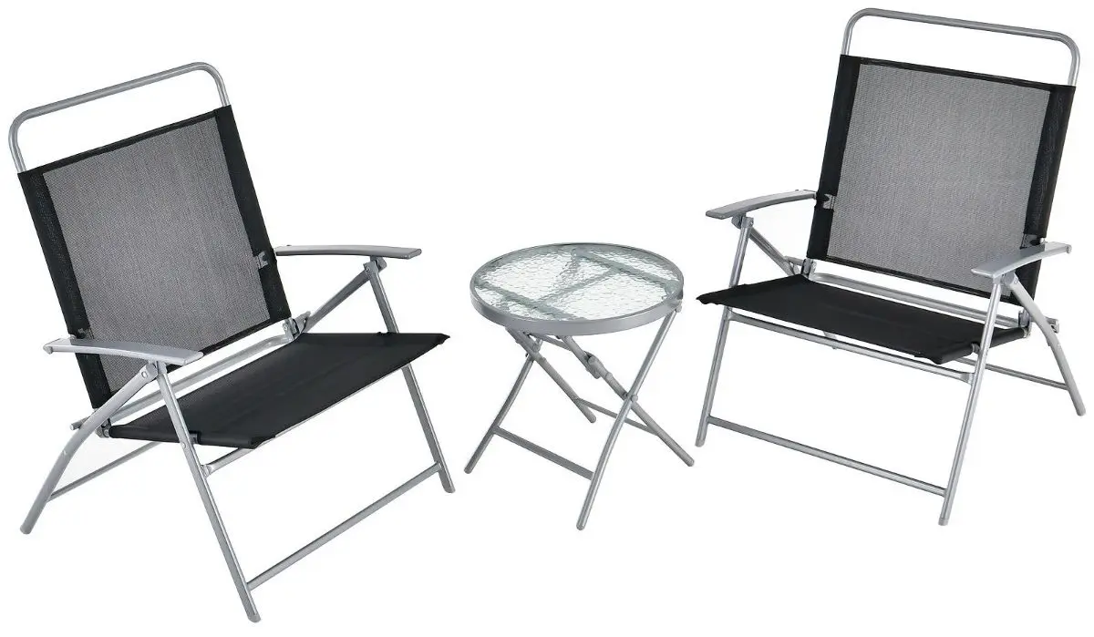 Set mobilier de gradina Costway NP11216 (Black/Silver)