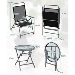 Set mobilier de gradina Costway NP11216 (Black/Silver) Thumb