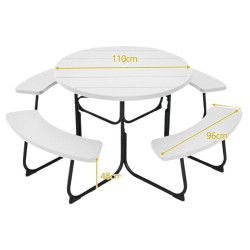 Комплект садовой мебели Costway NP11264WH (White) Thumb