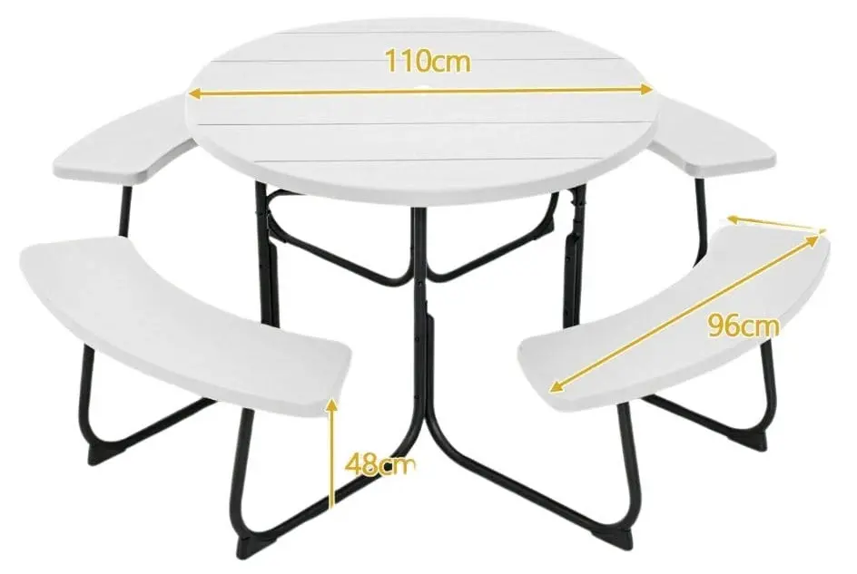 Комплект садовой мебели Costway NP11264WH (White)