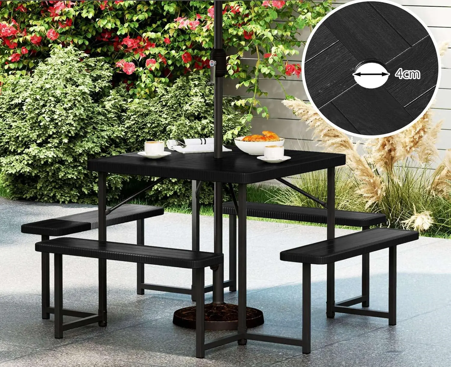 Set mobilier de gradina Costway NP11265BK (Black)