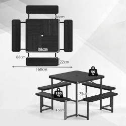 Set mobilier de gradina Costway NP11265BK (Black) Thumb
