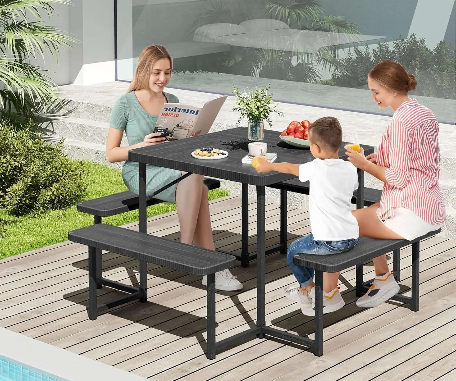 Set mobilier de gradina Costway NP11265BK (Black)