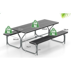 Set mobilier de gradina Costway NP11266BK (Black) Thumb