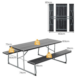 Set mobilier de gradina Costway NP11267BK (Black) Thumb